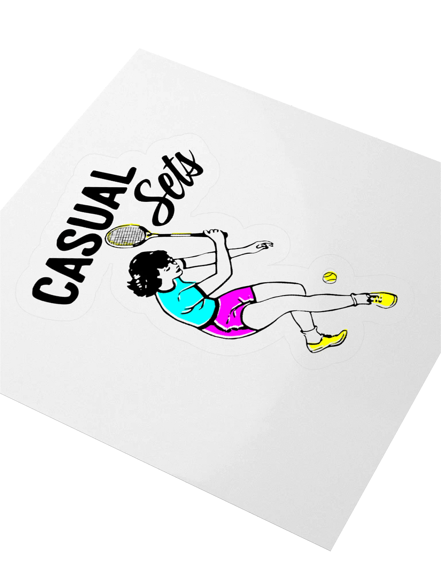 Casual Sets - Tennis Anyone? Kiss Cut Sticker product image (3)