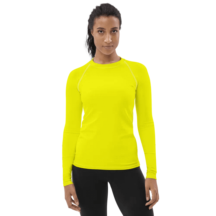 Plain Color Yellow Rash Guard product image (1)