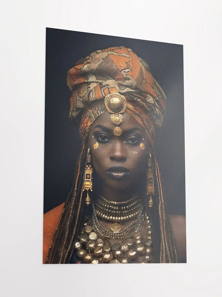 African Woman in Traditional Head Dress, Bronze Jewelry Poster Print, Unframed product image (2)
