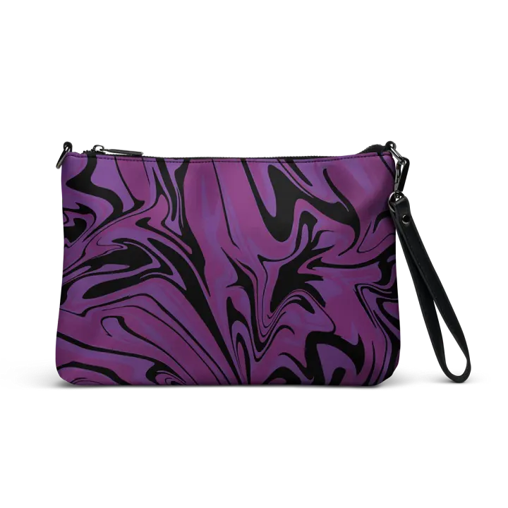 Purple Swirl Flip-Sided Faux Leather Crossbody Bag product image (1)
