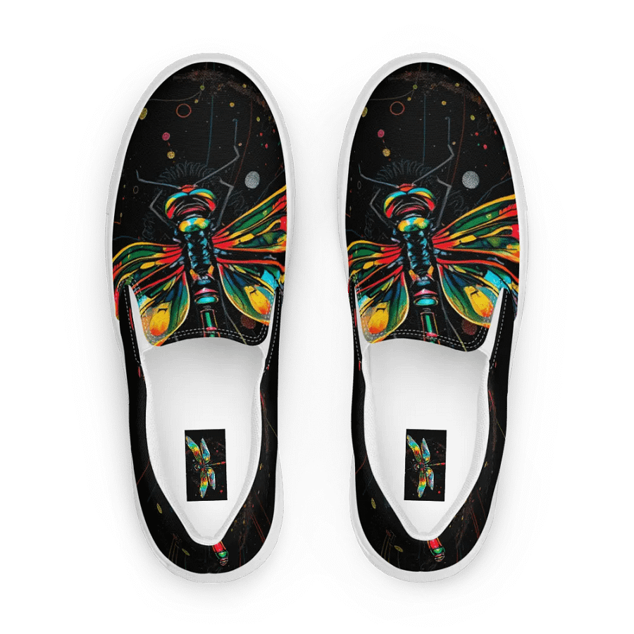 Women's Brilliant Dragonfluy slip on canvas shoes product image (1)
