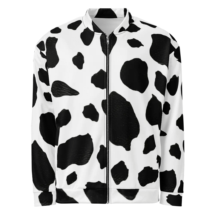Unisex Cow Pattern Bomber Jacket – Design By Unik | Limited Edition (1,977 Pieces Worldwide) product image (1)