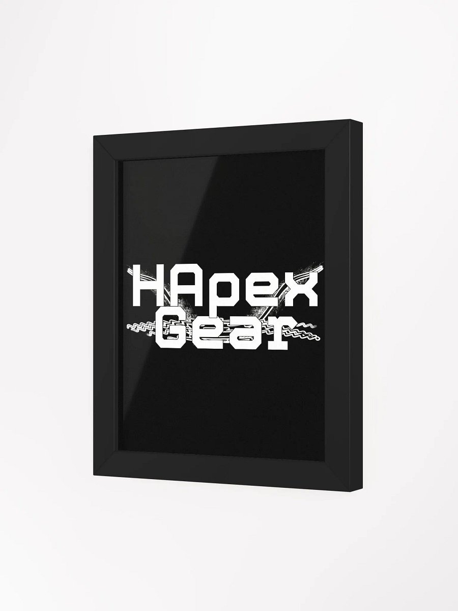Framed - Black - High-Quality Matte Poster - White HApex Gear Black Logo product image (3)