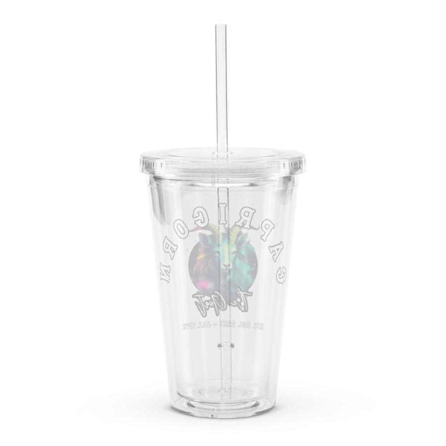 Capricorn - Zodiac Double Wall Clear Plastic Tumbler product image (2)