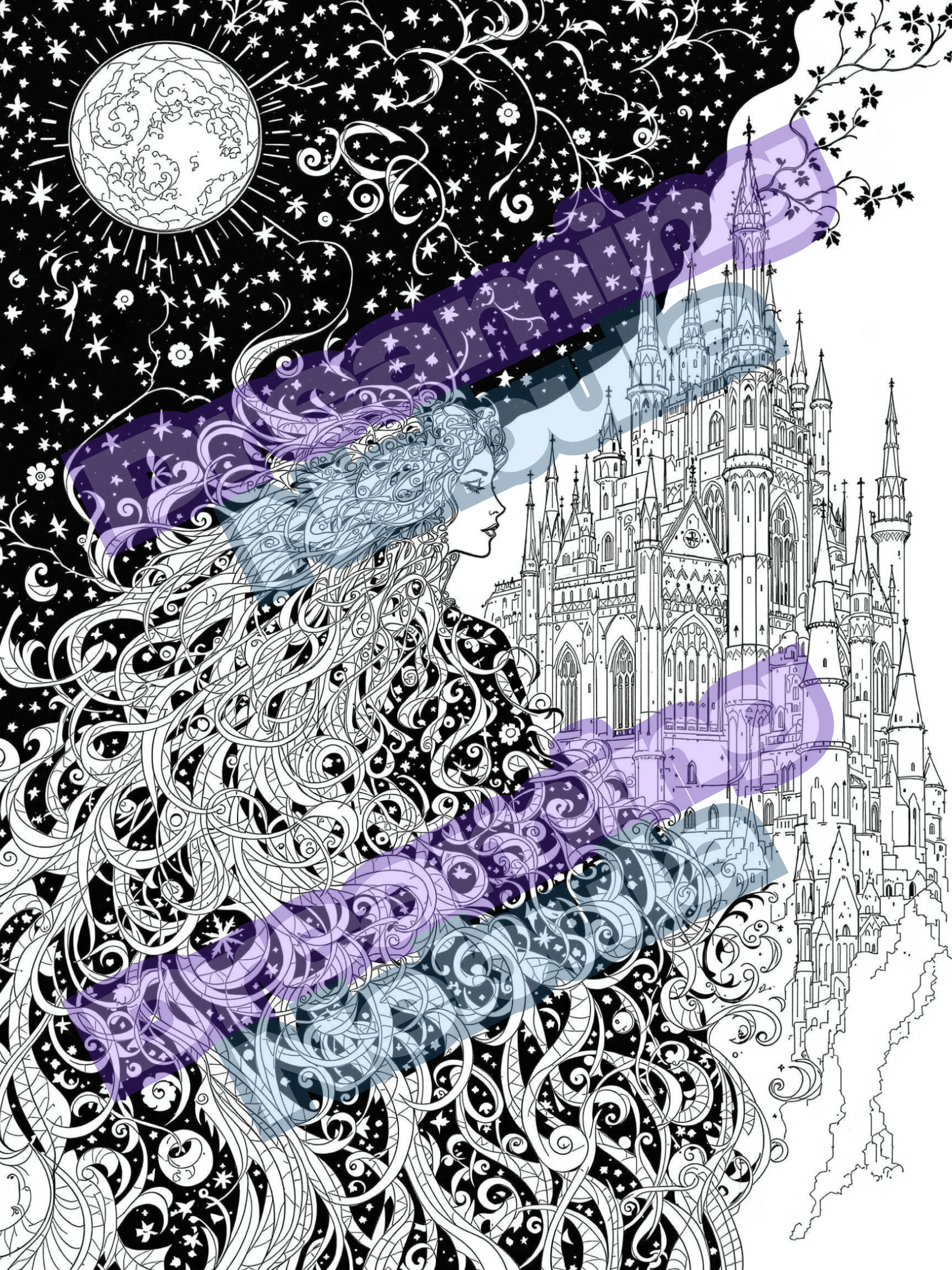 Coloring Page: Sky Castle product image (1)