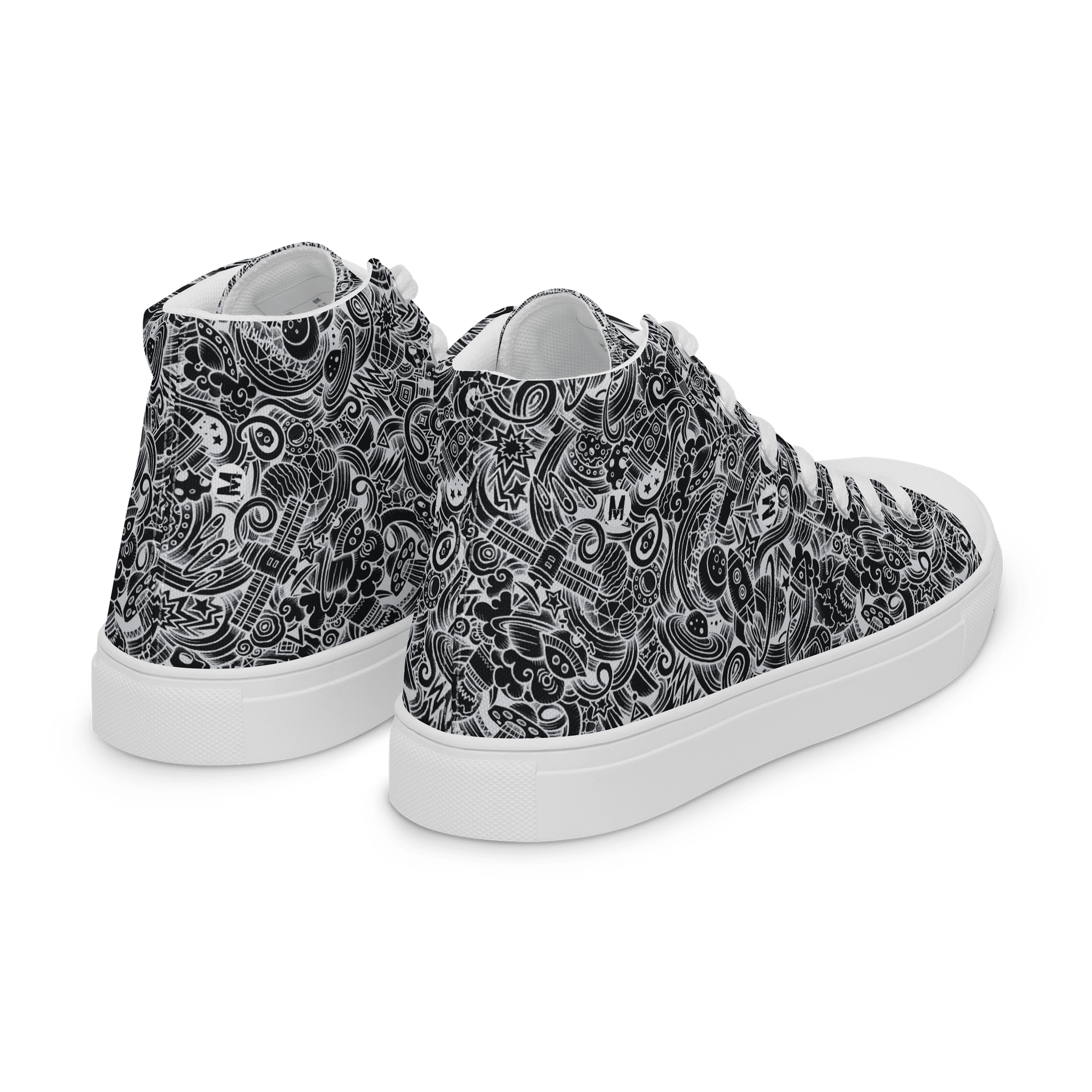 Dark Space Scribble - Women's High Tops | #MadeByMELO product image (9)