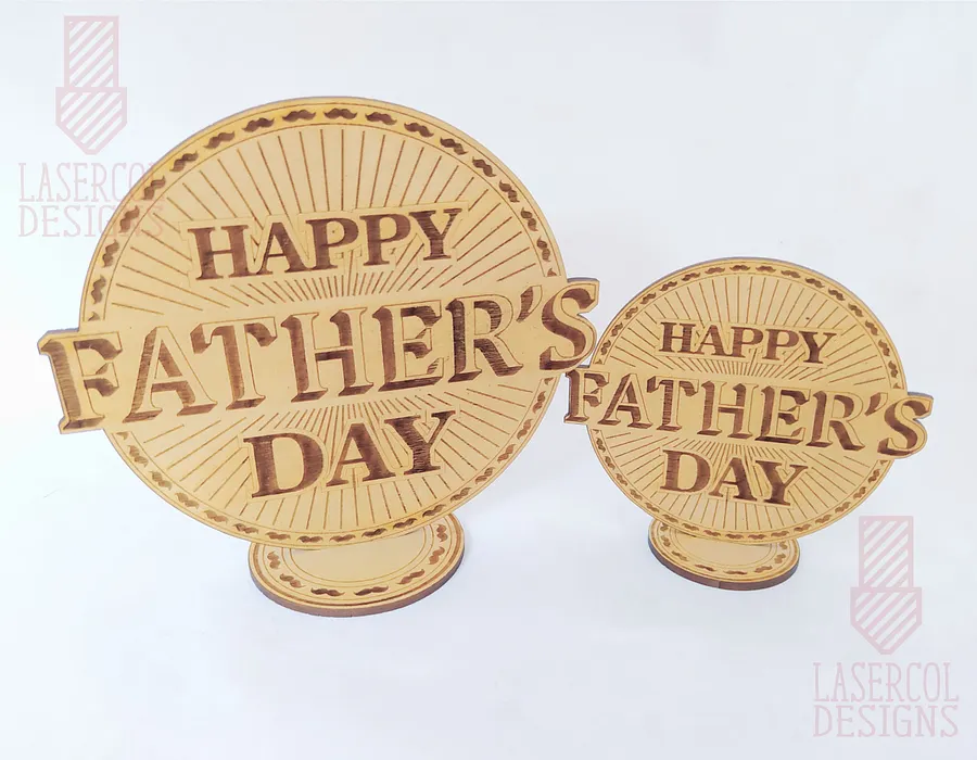 Father's Day Gift Plaque (2 Sizes, 2 Styles) - Laser Cut Files product image (8)