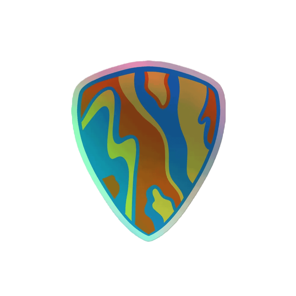 Marble Guitar Pick Holo Sticker product image (1)