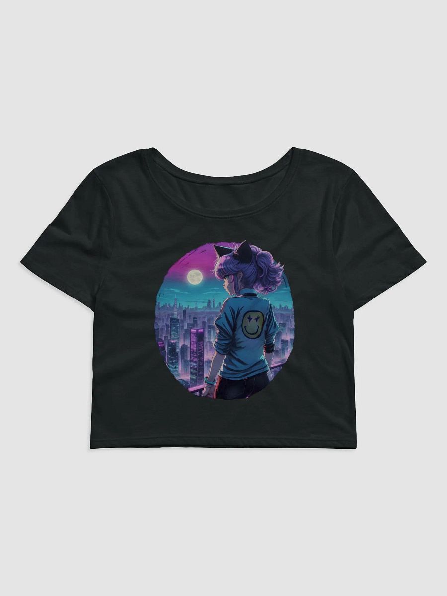 Anime Catgirl Rooftop (Bella+Canvas Women's Crop Tee) product image (1)