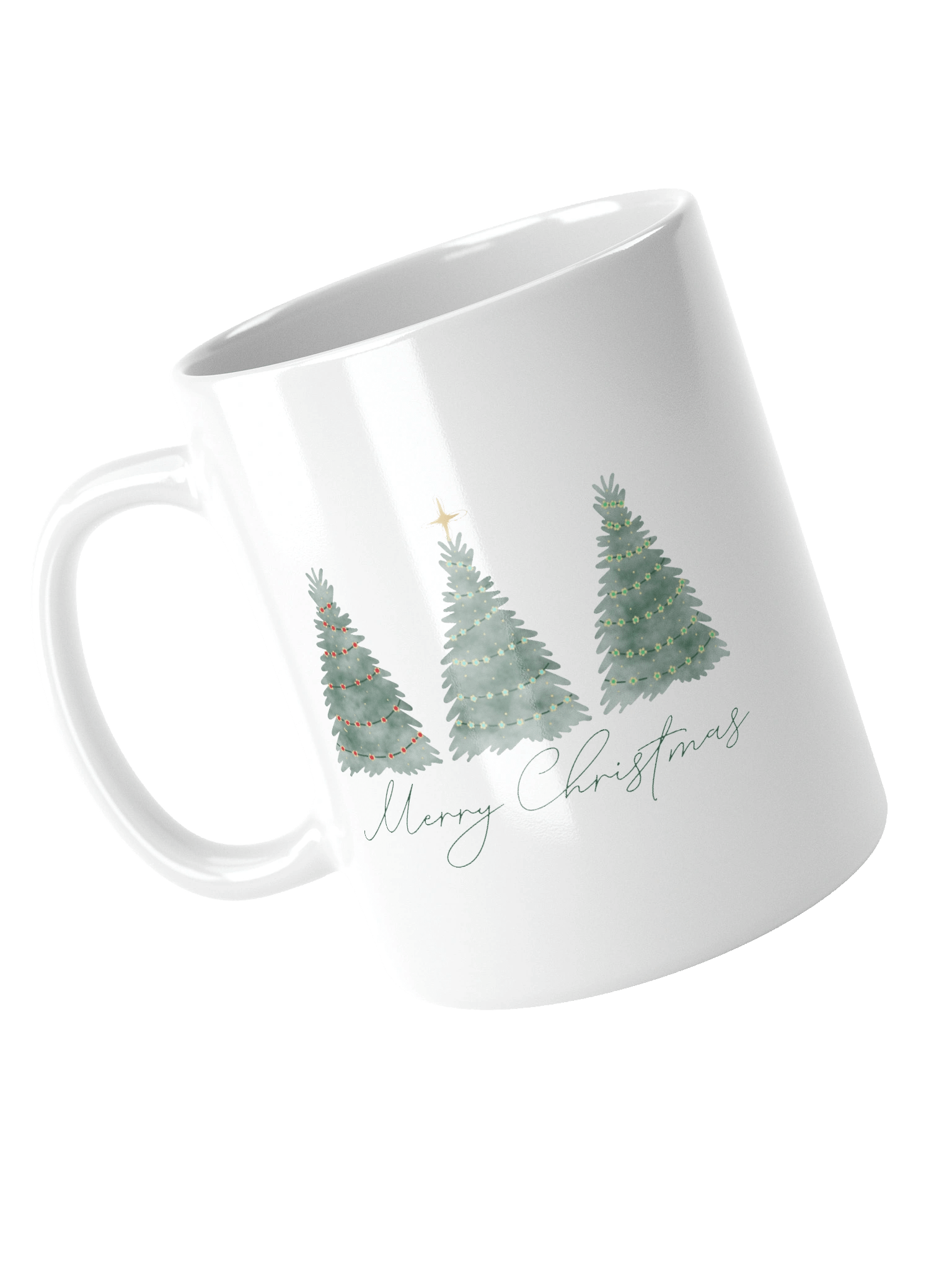 Watercolor Christmas Trees Merry Christmas Mug product image (2)