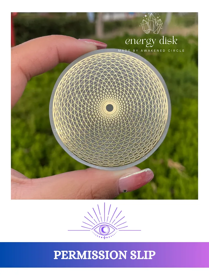 Natural Selenite Energy Disk – Flower of Life Crystal Charger product image (1)
