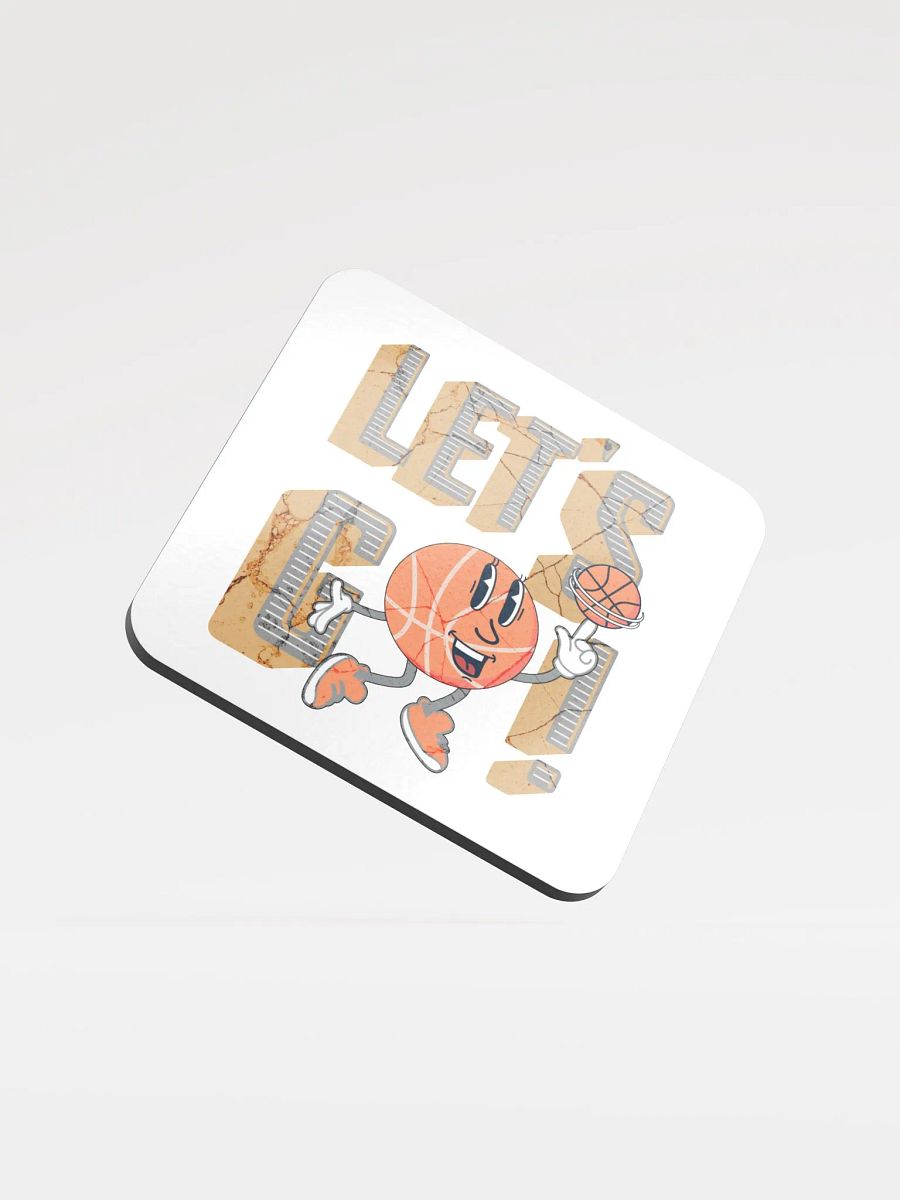 Lets Go Basketball Mascot Head Coaster product image (1)