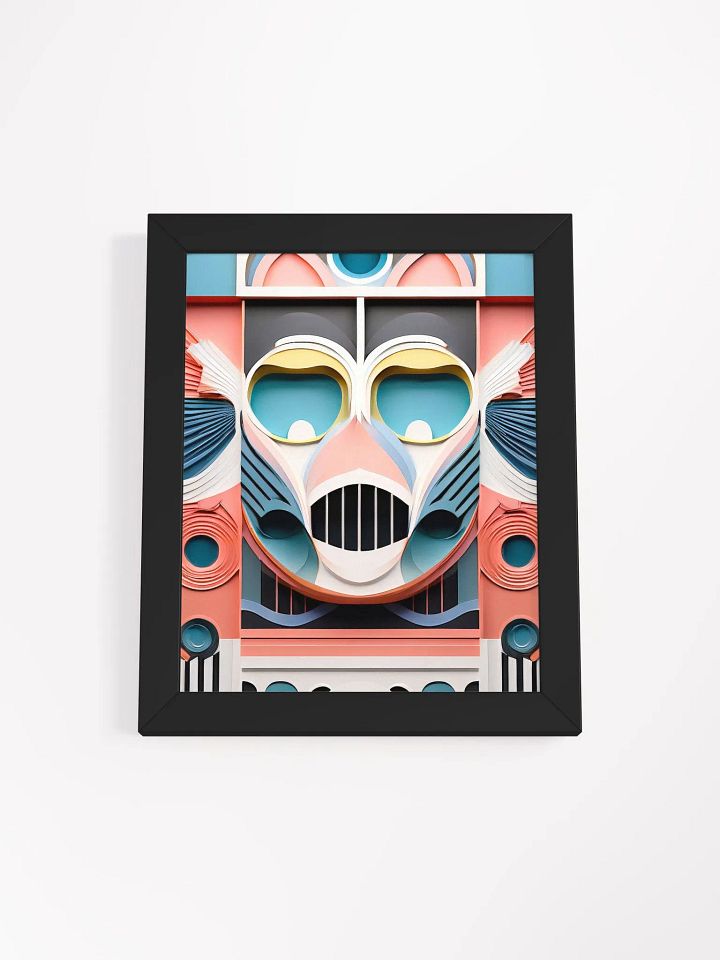 Pastel Robot Mask - Wall Art - Framed product image (1)