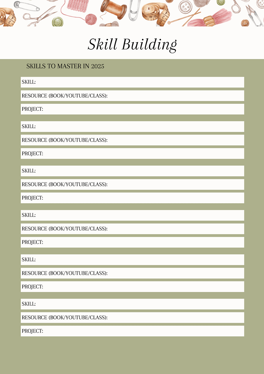 Sewing Year Planner 2025: Your Ultimate Digital Sewing Companion product image (9)