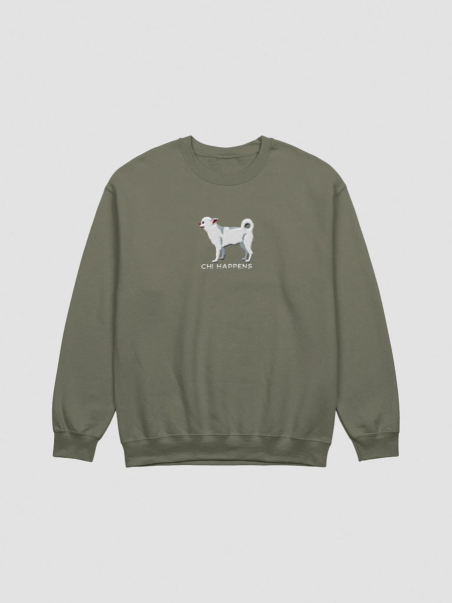 Chi Happens Sweatshirt (Embroidered) of a Chihuahua(White) product image (13)