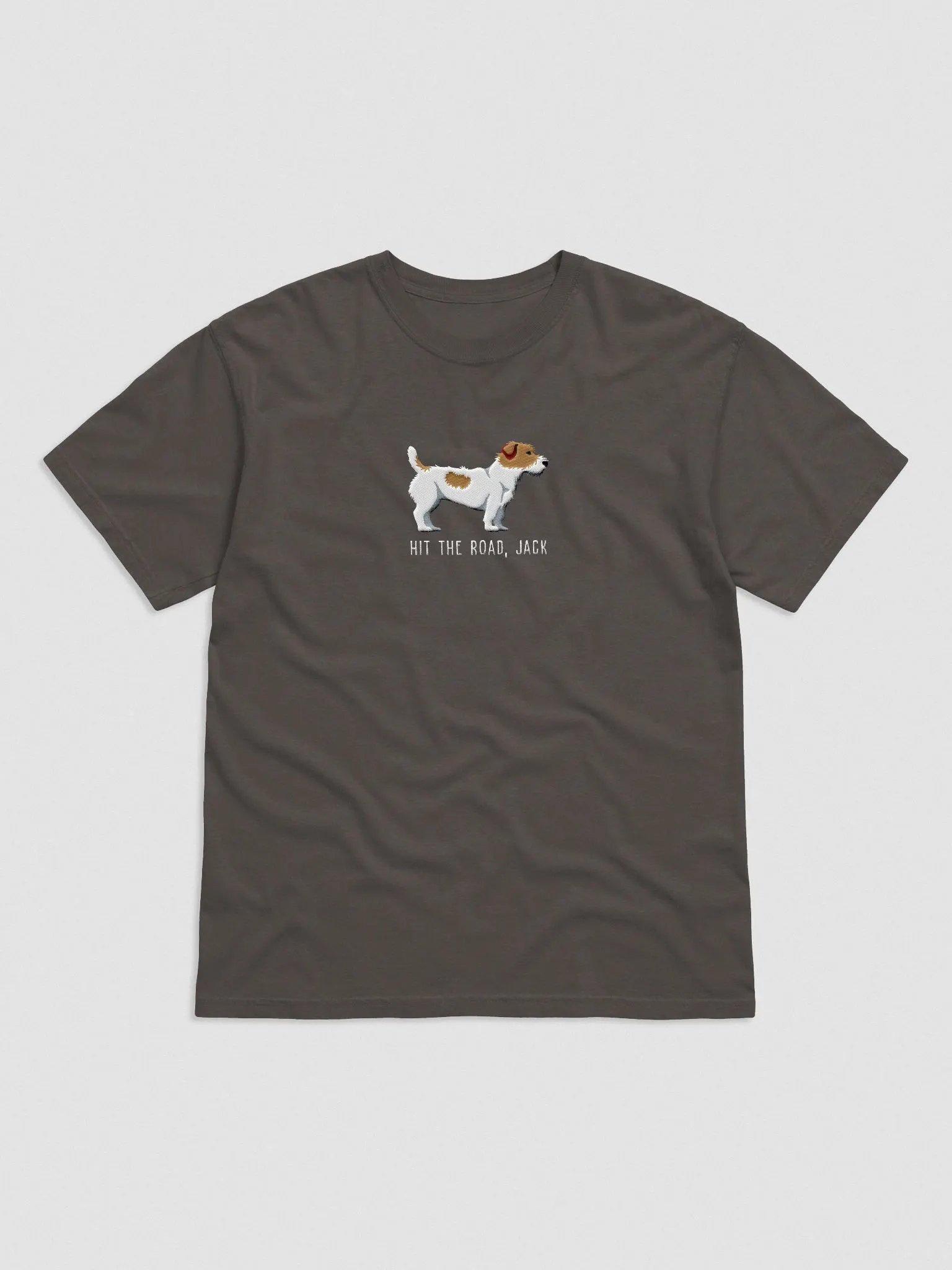 Hit the Road, Jack T-Shirt(Embroidered) of a Jack Russell Terrier(Rough Coat) product image (4)