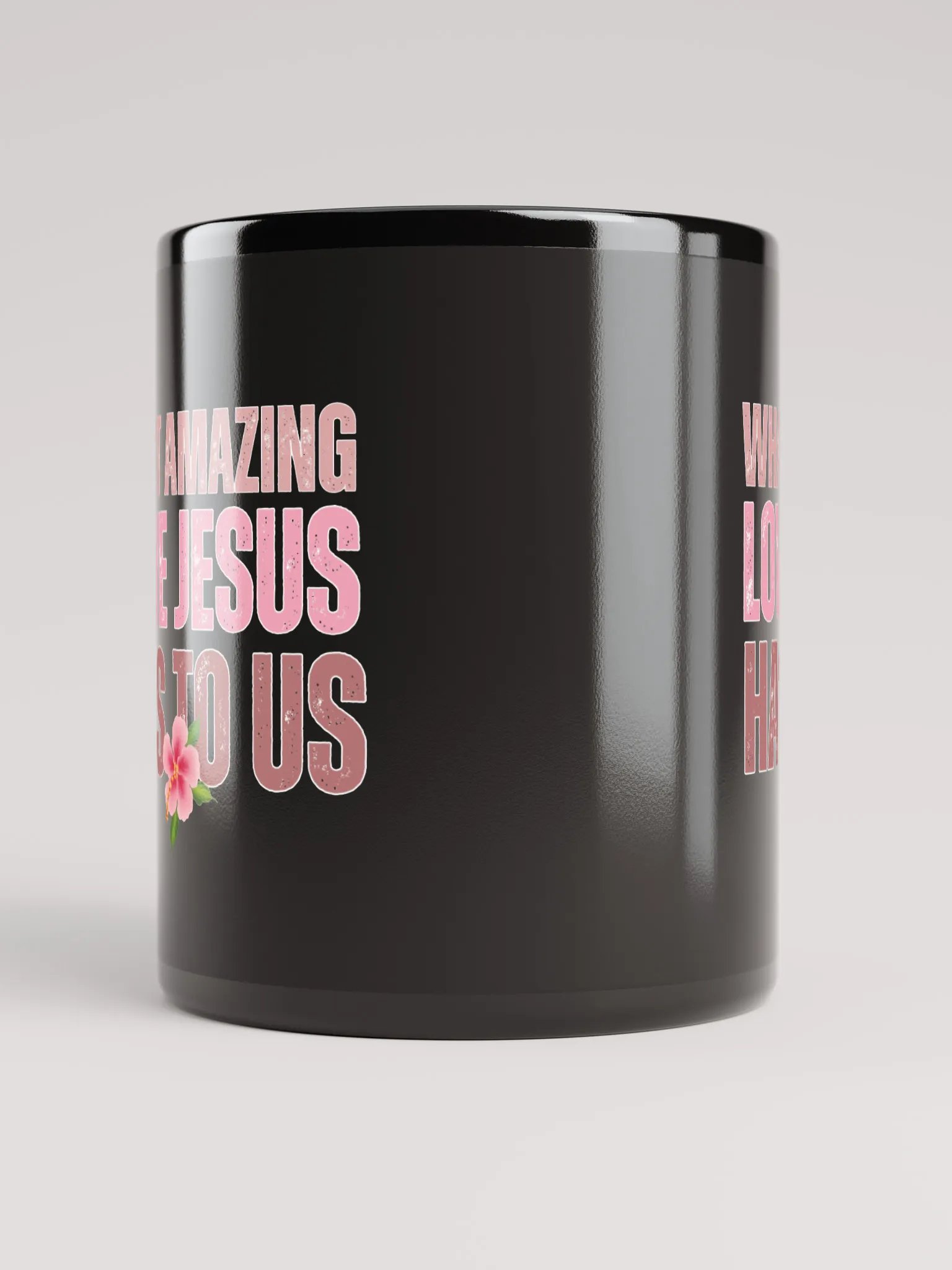 JESUS Amazing Love To Us Black Glossy Ceramic Mug product image (6)