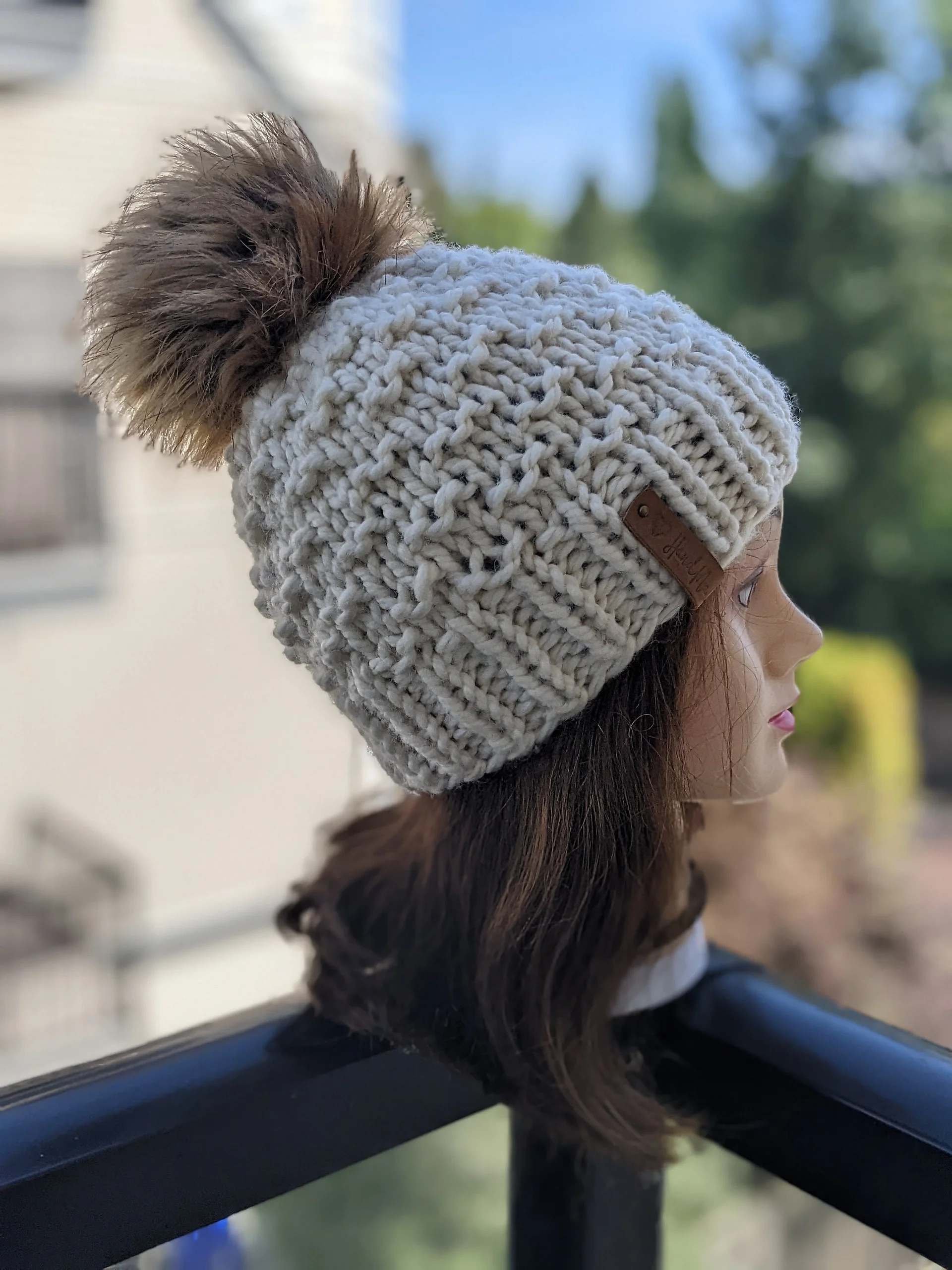 Raindrops Bulky Hat Knitting Pattern product image (9)