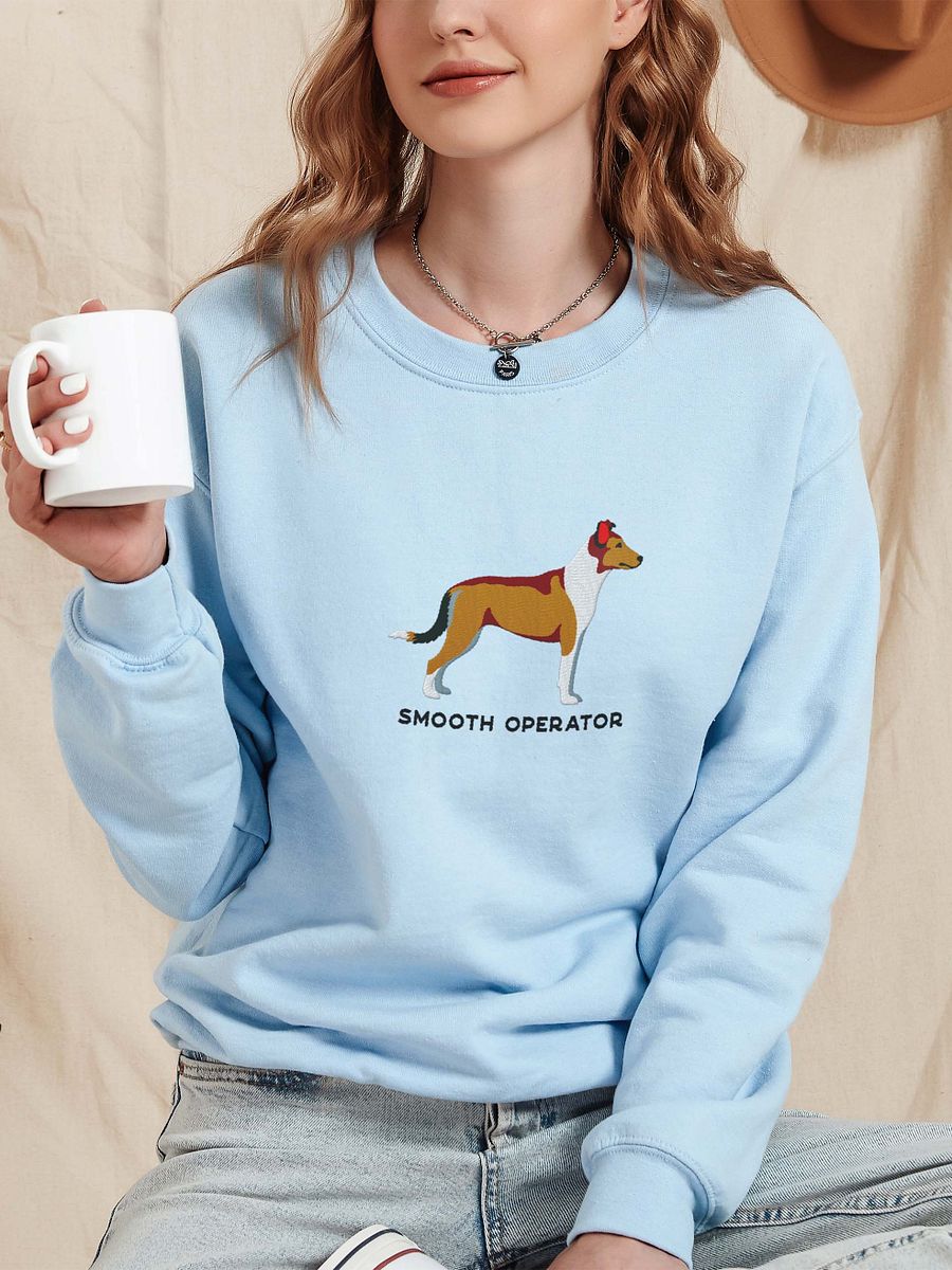 Smooth Operator Sweatshirt (Embroidered) of a Smooth Collie(Tan) product image (2)