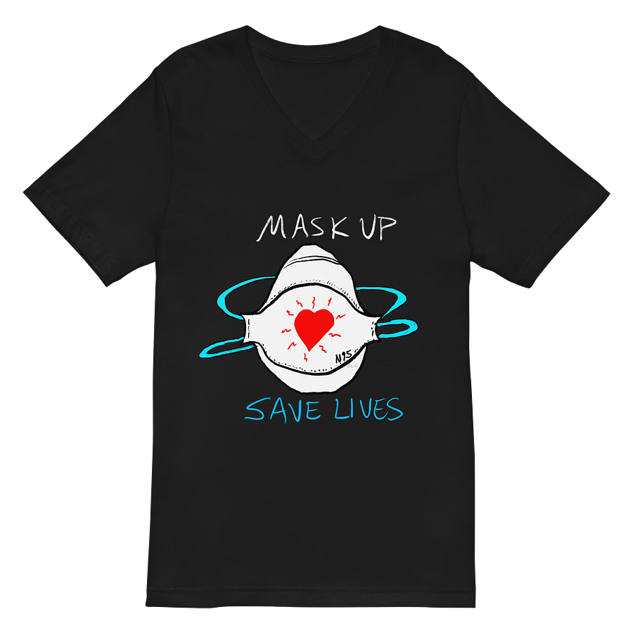 Mask Up Save Lives V-Neck Tee product image (2)