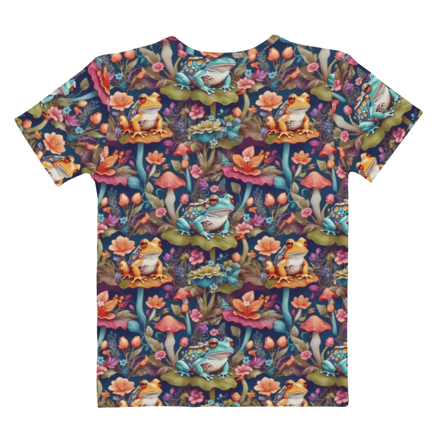 Mushroom Frogs Floral All Over Print T-shirt product image (9)