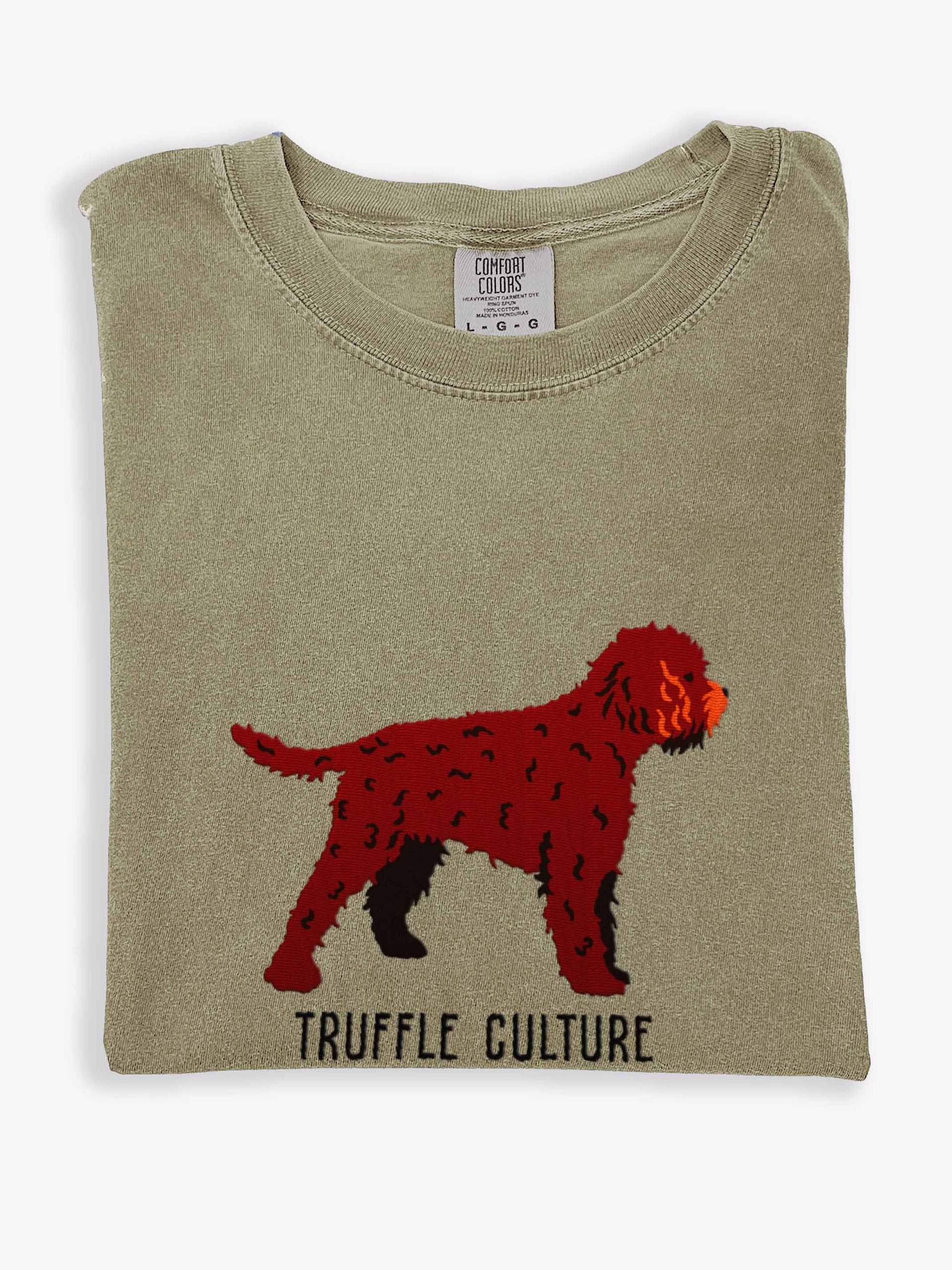 Truffle Culture T-Shirt(Embroidered) of a Lagotto Romagnolo(Liver) product image (1)