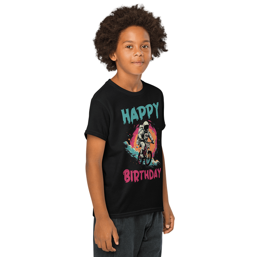 Happy Birthday (Astronaut on a Bike) T-Shirt For Kids product image (8)
