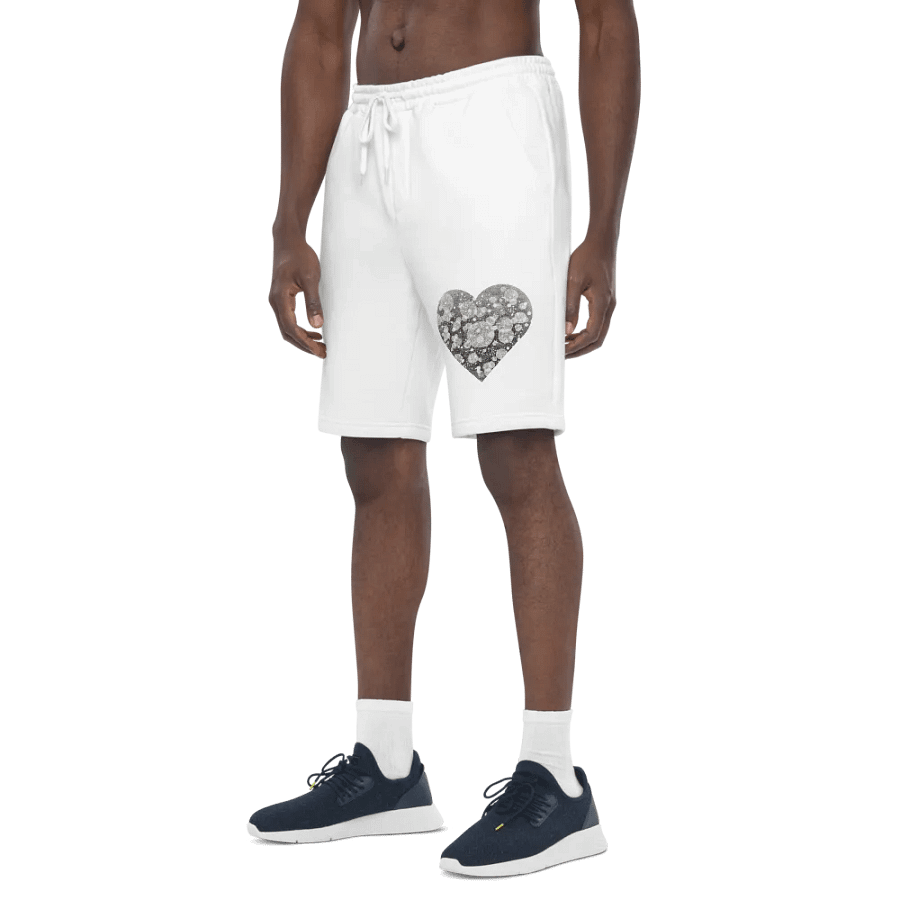 Nashīnasu - Men's Light Particles Heart Fleece White Shorts product image (6)