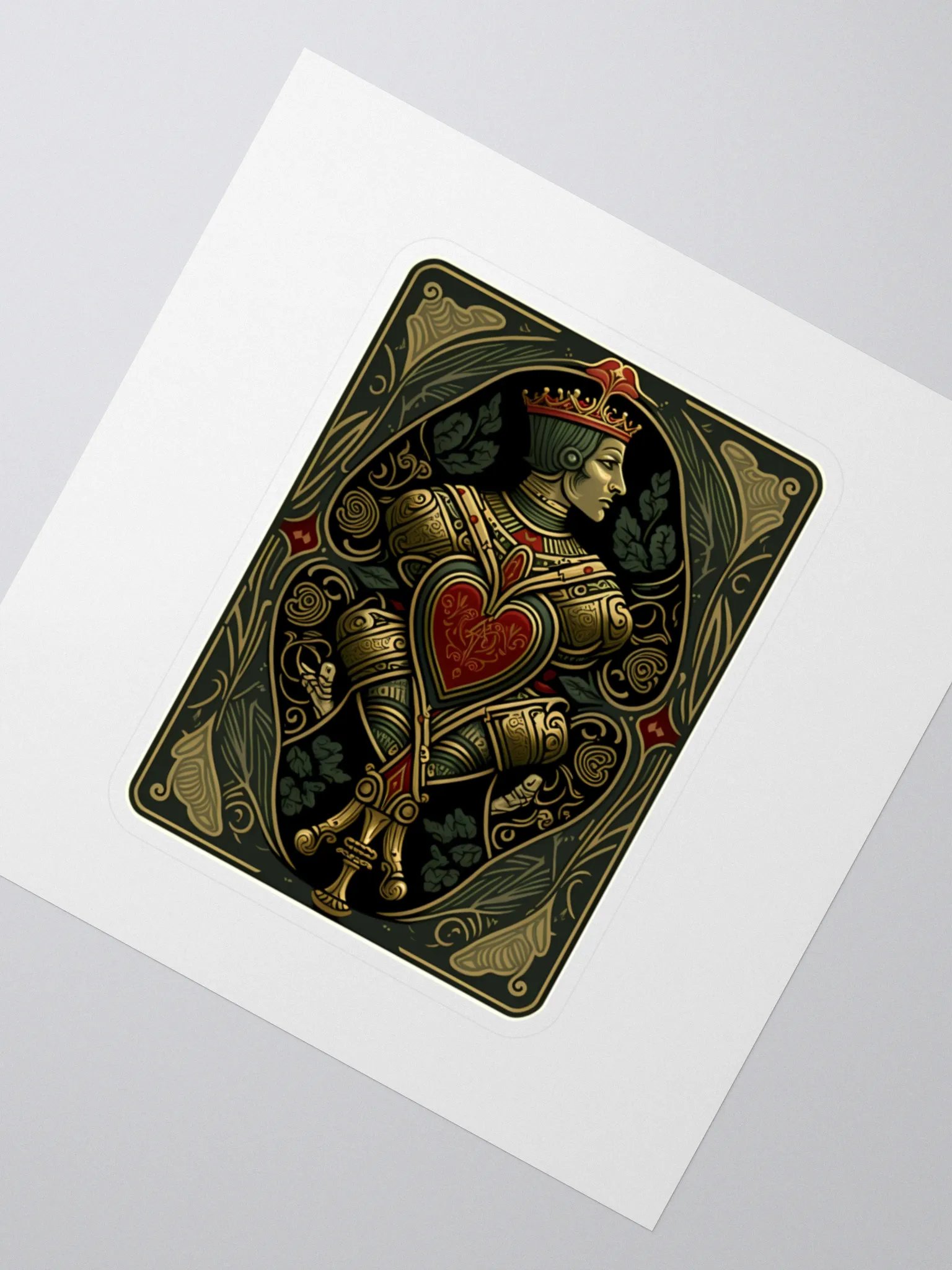 Royal Jack of Hearts Kiss Cut Stickers product image (2)