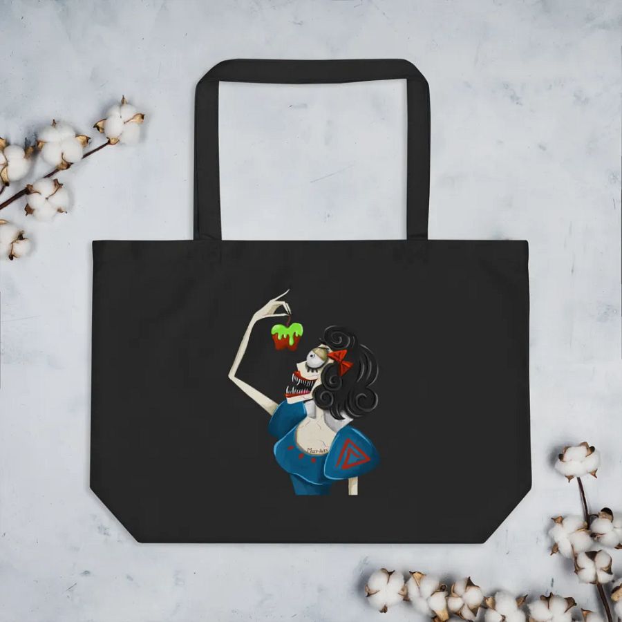 Evil White Graphic Printed Tote Bag product image (3)
