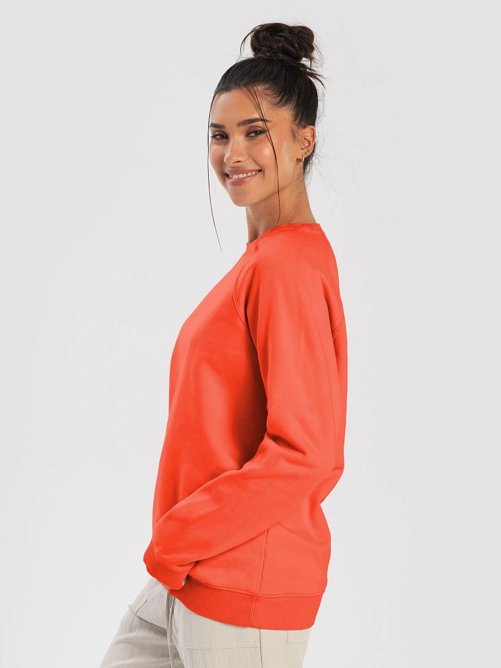 Plain Color Burnt Orange Raglan Sweatshirt product image (2)
