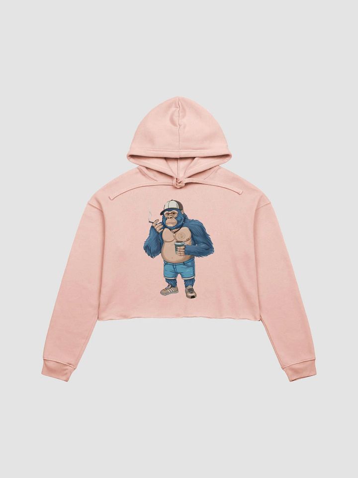 Blue Gorilla Fleece Crop Hoodie product image (1)