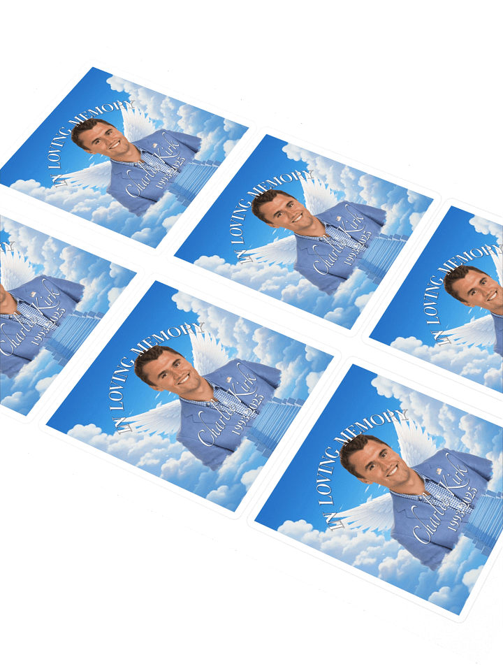 Charlie Kirk Tribute Stickers (6-PACK) product image (2)