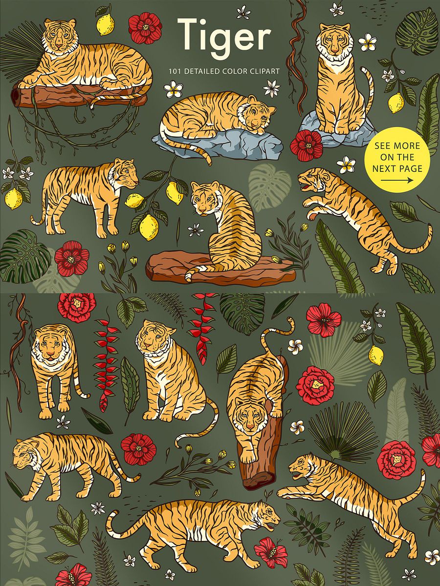 Jungle Tiger. Graphic bundle. product image (3)