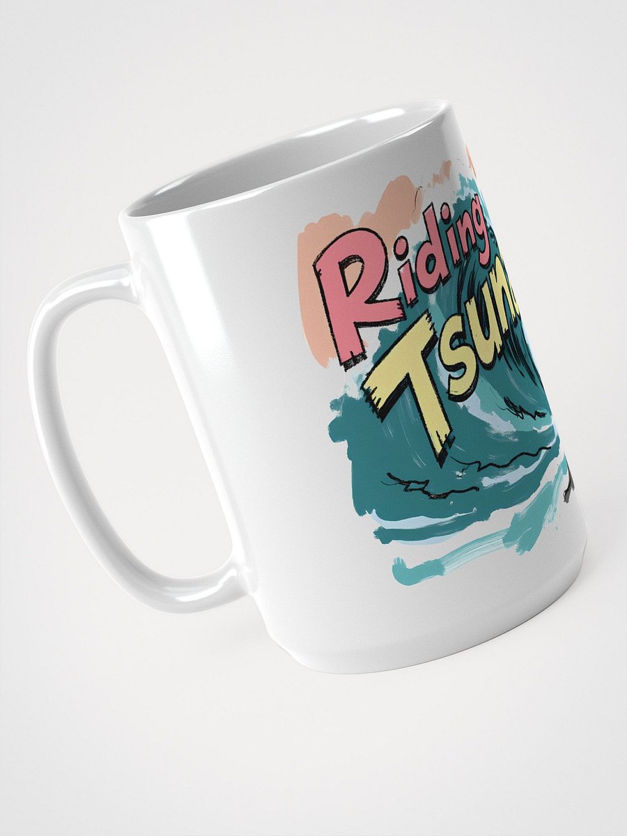 Tsunami Surf Art Print – Bold Wave Glossy Mug product image (4)