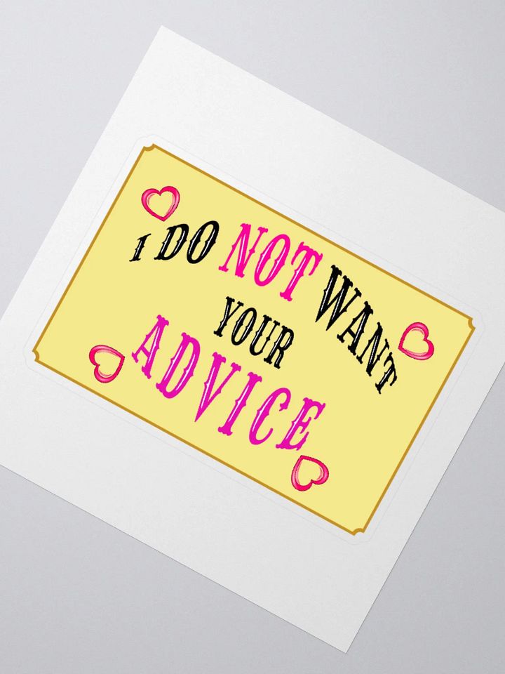 No Advice Sticker product image (6)