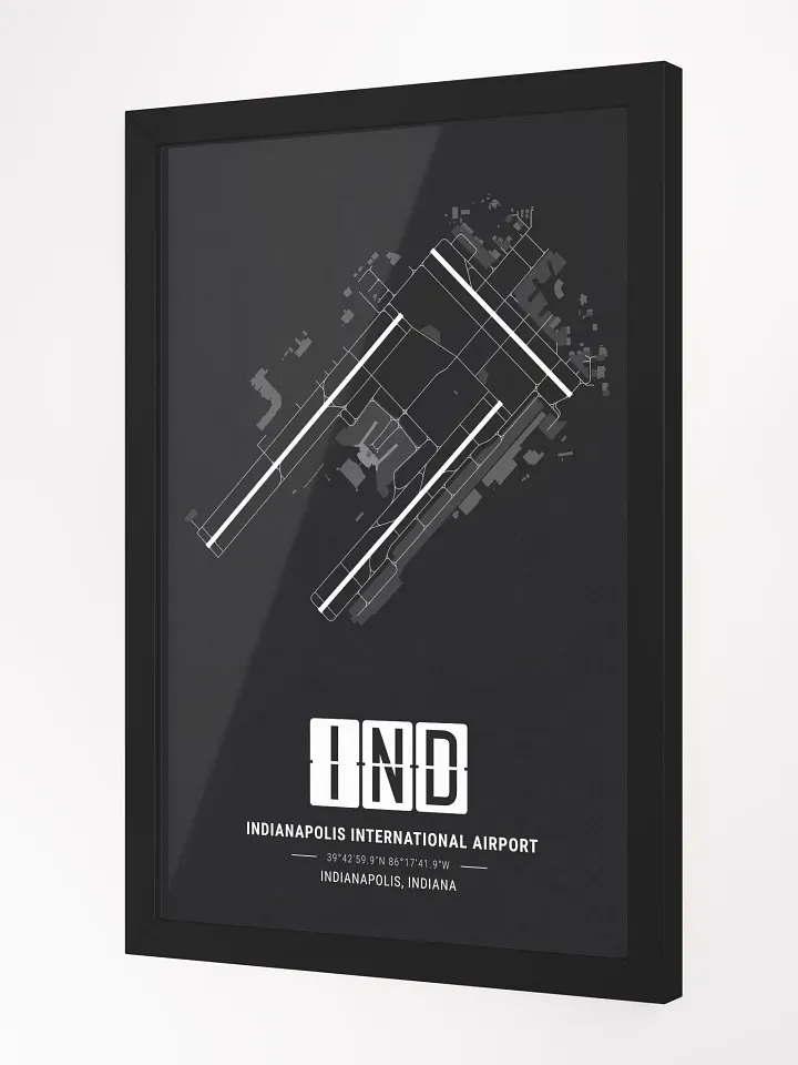 Framed Airport IND Premium Map On Matt Paper product image (2)