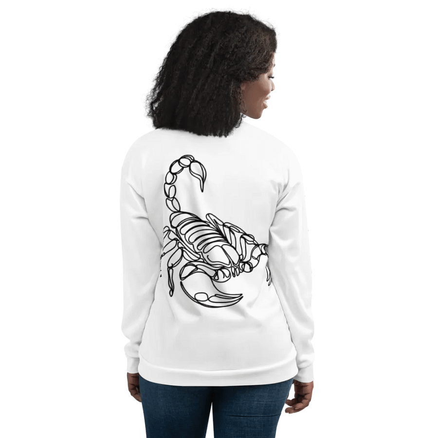 Scorpion Line Art Design All-Over Print Bomber Jacket product image (8)