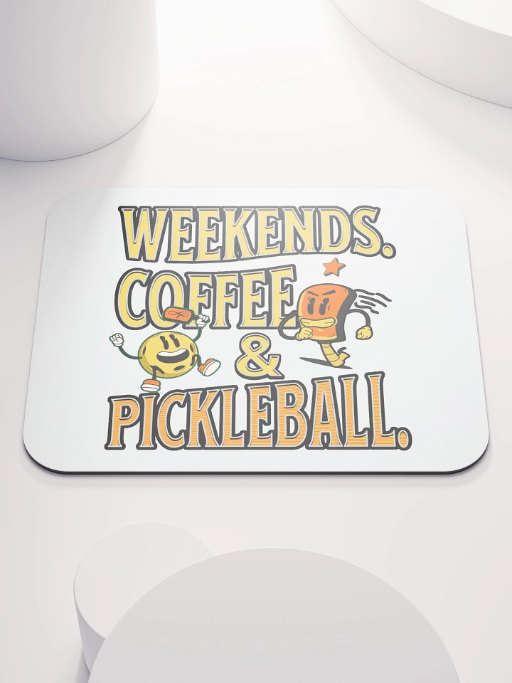 Weekends Coffee And Pickleball Playful Mouse Pad product image (2)
