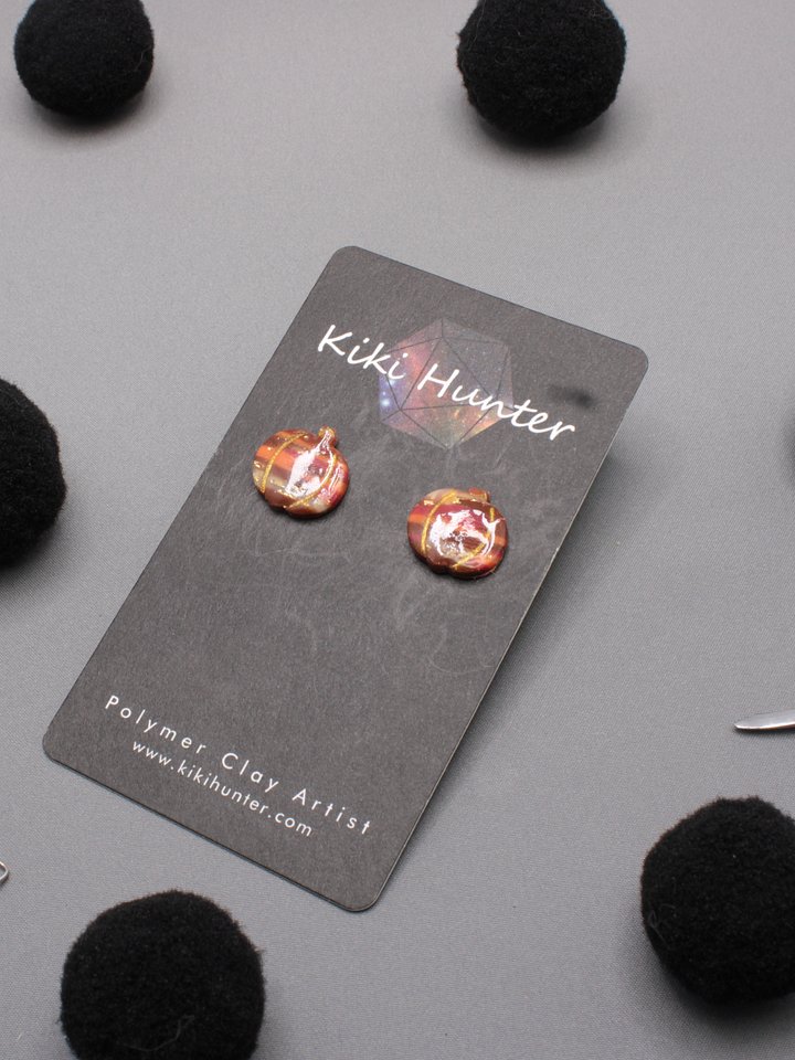 Retro Fall Pumpkin Studs product image (1)