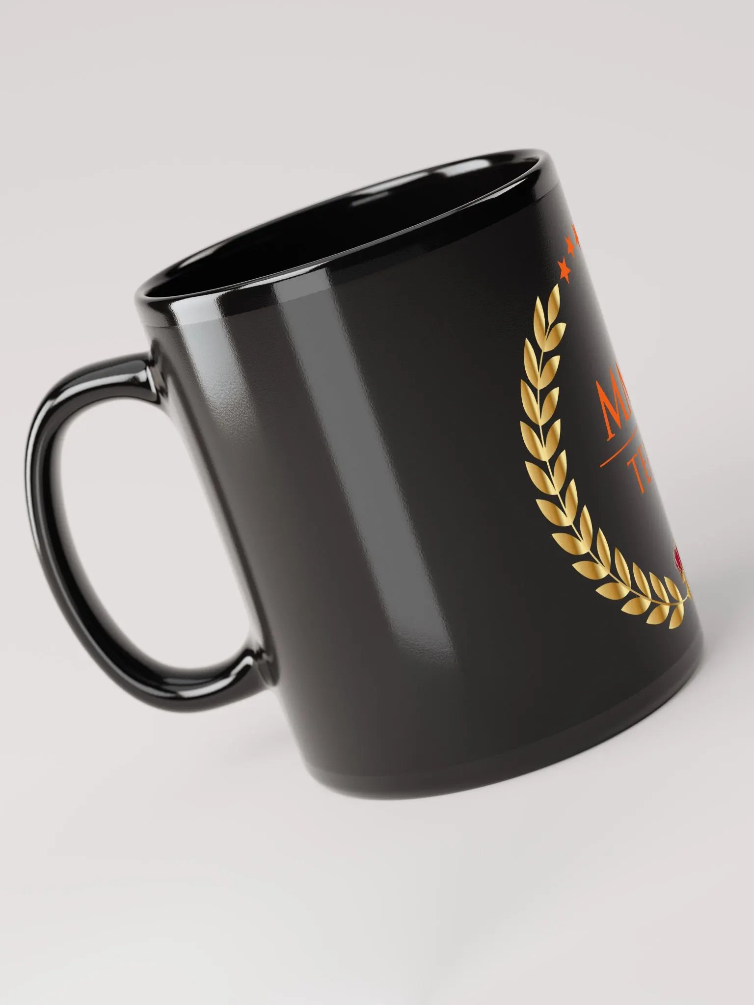 Victory Emblem Black Glossy Mug product image (3)