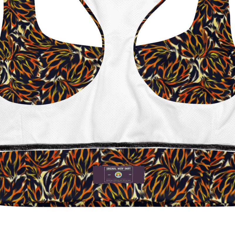 Tiger Flower | Recycled Longline Sports Bra product image (6)