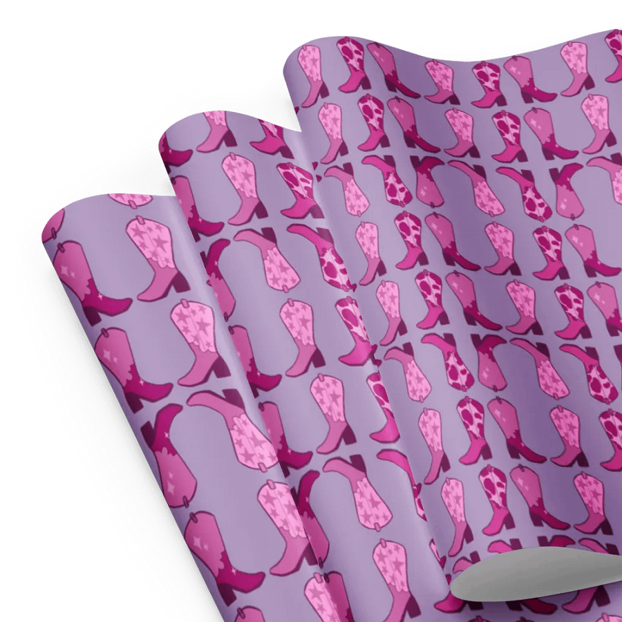 Pretty In Pink Boots Wrapping Paper product image (8)