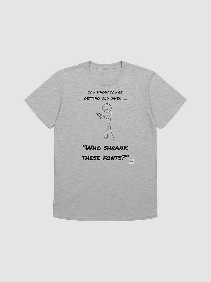 "Who Shrank These Fonts" TSA Logo Unisex Softstyle T-Shirt product image (1)
