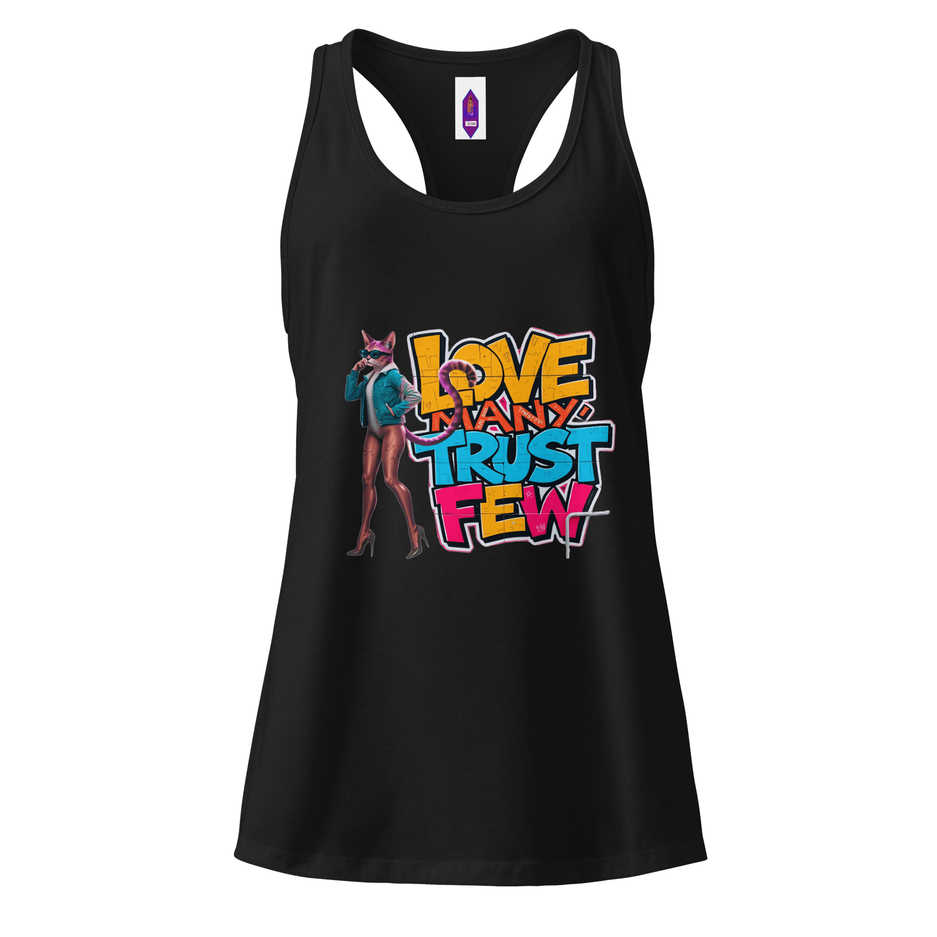 Graffiti Cat Women's Racerback Tank product image (1)