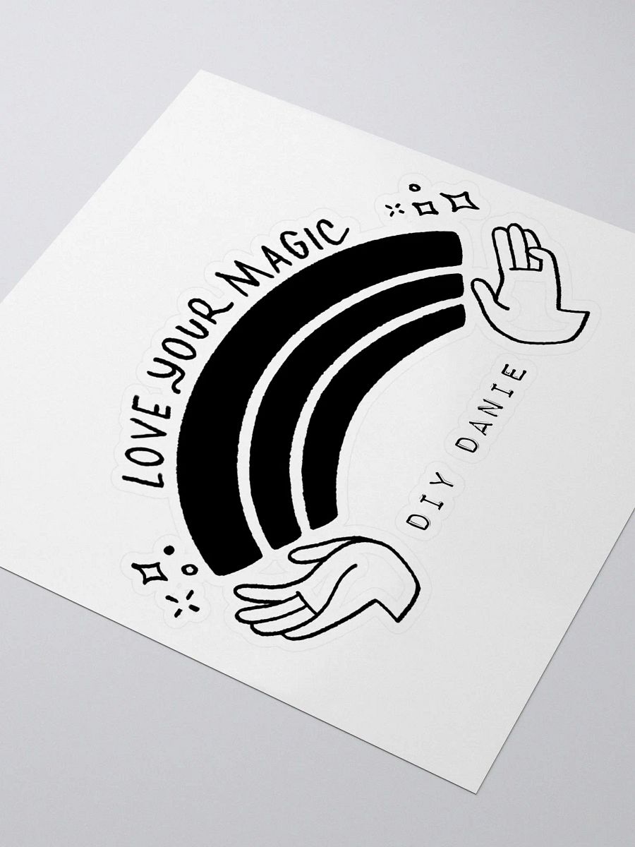 LOVE YOUR MAGIC RAINBOW STICKER (BLACK) product image (3)