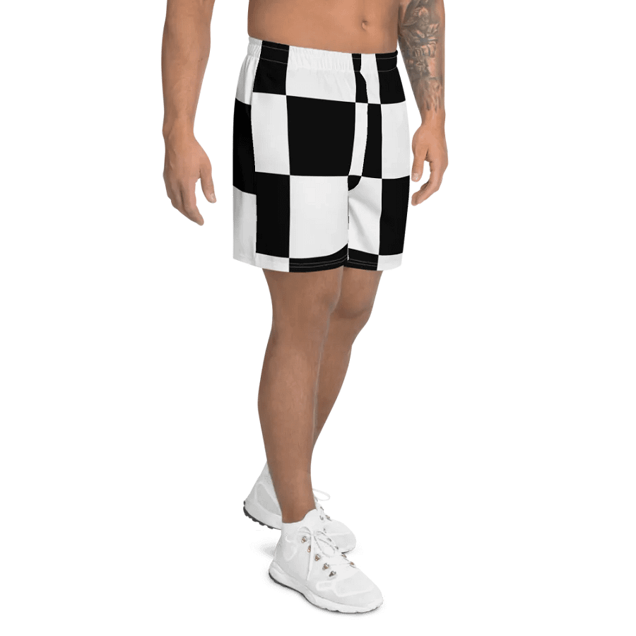 Wide Leg Elastic Checkered XXX Shorts product image (11)