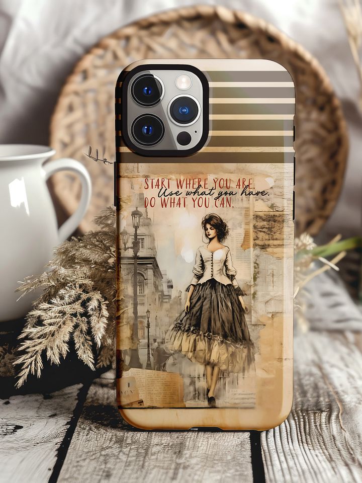 Vintage Inspirational Quote iPhone Case - Start Where You Are product image (1)