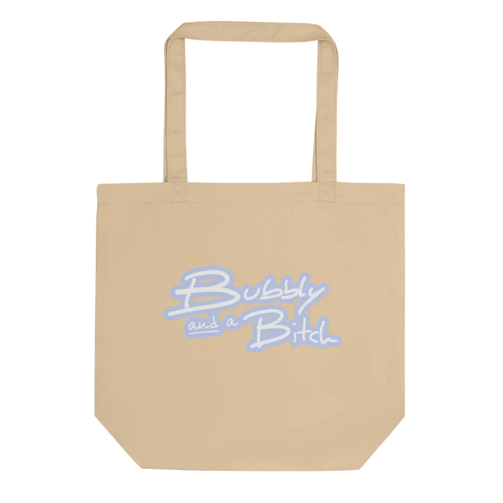 Bubbly and a B*tch (lined design, #BDCAEF) tote bag product image (4)