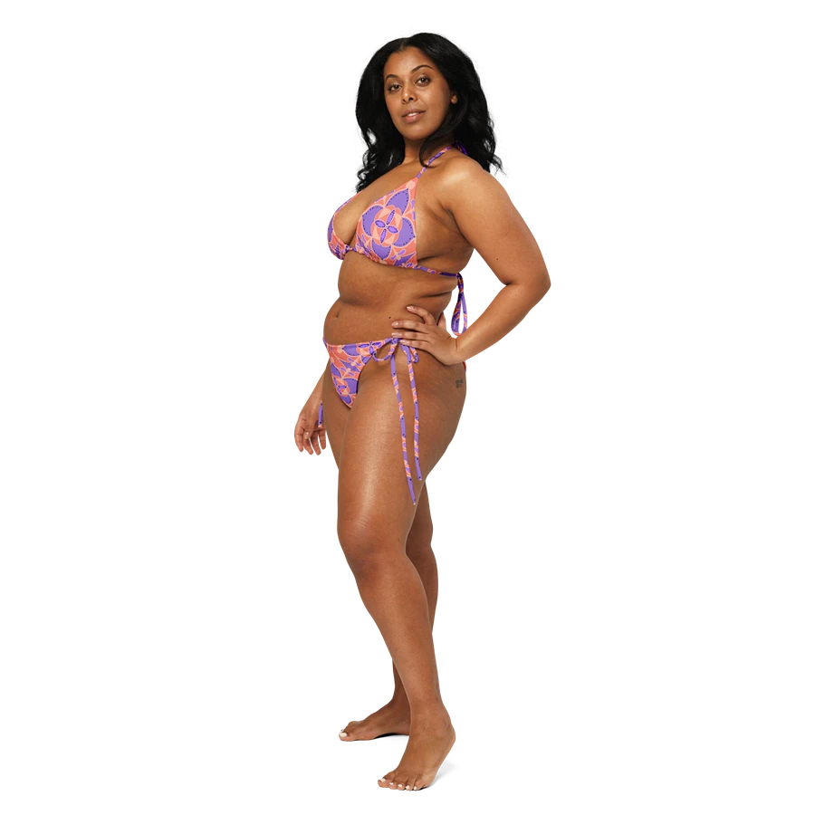 Pastel Orange and Mauve Pattern String Bikini product image (8)